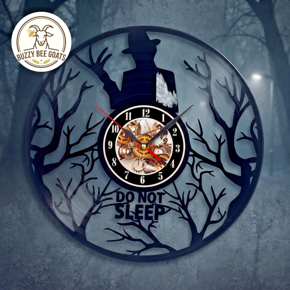 Freddy Krueger Wall Clock Nightmare On Elm Street Vinyl Record Horror Decor 12"